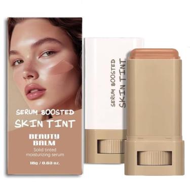 Imagem de Beauty Balm Serum Boosted Skin Tint-A 3 em 1 combinando Bastão de Bastão, Soro Hidratante Leve e Sólido Colorido Base Contorno Rosto para Mulheres, Cobertura Média a Total Montável (#06)