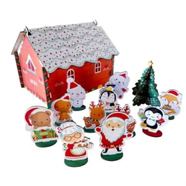 Imagem de Brinquedo Natal Quebra-cabeça 3D em Madeira Brinquedo Educativo Montessori