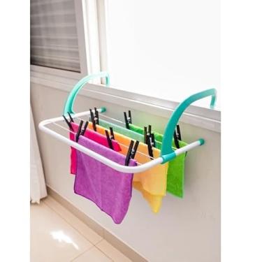 Imagem de Varal Retrátil de Janela para Apartamento, Portátil para Varanda, Seca Roupas