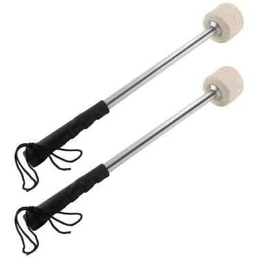 Imagem de Drum Mallet Jiozermi, 2 peças de baqueta de feltro de lã, 35 cm de com
