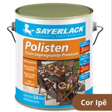 Imagem de Polisten Sayerlack Stain Impregnante Premium IPÊ Lata de 3,6 litros