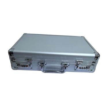 Imagem de Generic Maleta de transporte em liga de alumínio com alça e trava com senha, maleta portátil de alumínio com trava para ferramentas ao ar livre, Argento