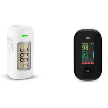 Imagem de Kit Oximetro De Dedo Multi + Termometro Testa Gtech 1 Segundo Rápido