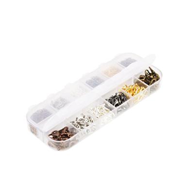 Imagem de Haofy 6 Coloras de Lagosta de Liga de Liga Ganchos Com Anéis de Salto 13x5cm Caixa de Armazenamento Redondo para Jóias DIY Reparação da Corrente de Pulseira de Jóias