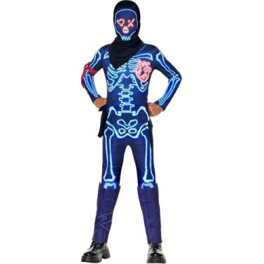 Imagem de InSpirit Designs Fortnite Skull Party Trooper Costume | Officially Licensed | Halloween Outfit| Fortnite Gamer (Blue, Medium)