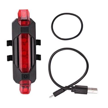 Imagem de Sinalizador Bicicleta Lanterna Traseira Bike Recarregável