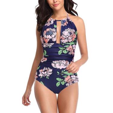Imagem de Conjunto de biquíni estampado feminino Swimsuits siameses Swimwear Bea