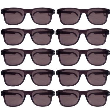 Imagem de Kit 10 Óculos Cristal Fume Festa Casamento Balada