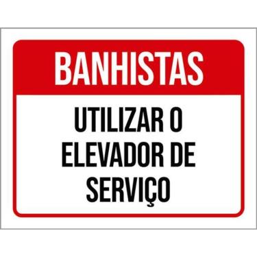 Imagem de Kit 5 Placas Banhistas Utilizar Elevador De Serviço