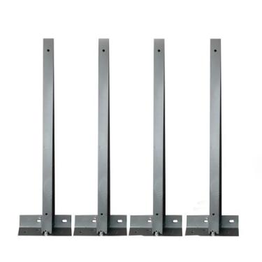 Imagem de Kit 04 suporte haste concertina 30cm tipo base - DIVERSAS