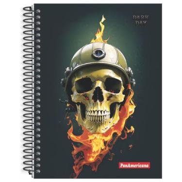 Imagem de Caderno Espiral Preto Dark Days 10 Matérias 160 Folhas - PanAmericana,