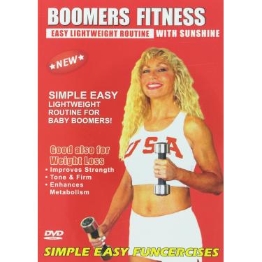 Imagem de Boomers Exercise DVD, Easy Light Weights Workout. Boomers Exercise DVD good also for over 50, Boomers Fitness, Active Seniors Light Weights / Dumbbells Exercise DVD for Strength, Balance, and Weight Loss.