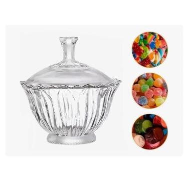 Imagem de Bomboniere Potiche De Vidro Baleiro Transparente Decorativo - Elite