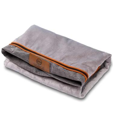 Imagem de LIROCE Capa de substituição lavável para cama de cachorro, GG com zíper envolvente para cama ortopédica de cachorro (104 x 68 x 10 cm), cinza claro