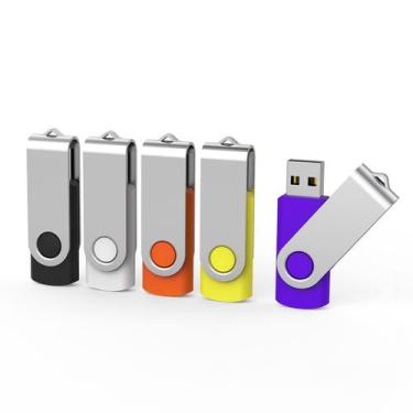 Imagem de Unidade flash USB Aiibe 128GB USB 2.0 Memory Stick, pacote com 5