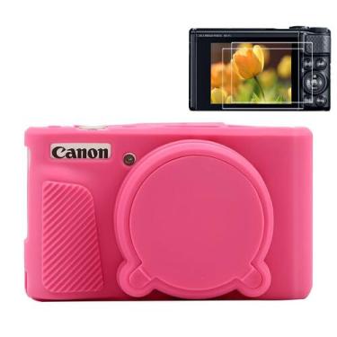 Imagem de Capa de câmera Pocoukate para Canon PowerShot SX740 HS rosa