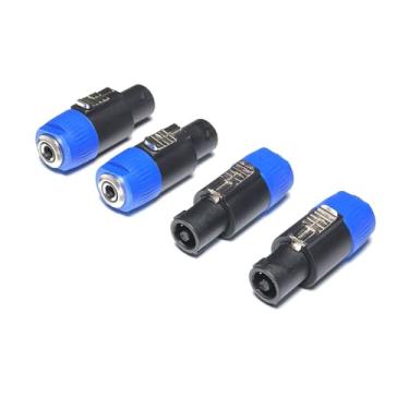 Imagem de WJSTN Speakon to 1/4 Adapter Connector Speak on Male to TS 1/4 Inch Adapters with NL4FC Connectors to 1/4" TS Mono Plug Converter for Stage DJ Mixer 4 Pack (Speak on Male to 1/4 Inch Female)