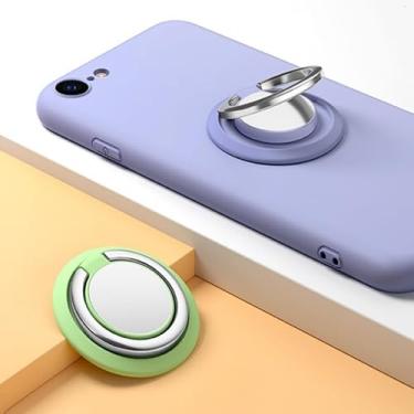 Imagem de Suporte de anel de telefone, anel de dedo de rotação flexível de 360° com magnético, suporte ajustável removível para celular iPhone 16-8 Pro Max Plus, smartphones, tablets e suporte magnético para