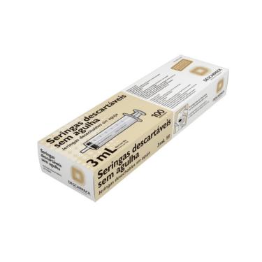 Imagem de Descarpack Seringa Hipodérmica Luer Slip Sem Agulha 3ml com 100un