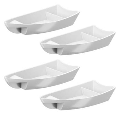 Imagem de Kit 4 Barcos Travessa Barca para Sushi Sashimi Japonês 28cm - BRINOX, 