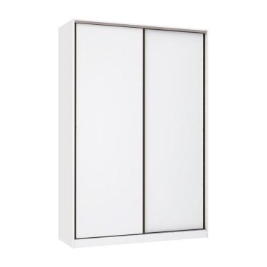 Imagem de Guarda Roupa 2 Portas De Correr 159cm Branco Com Branco Mat