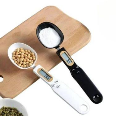 Imagem de Colher Medida Balança Digital Eletrônica Cozinha Até 500G
