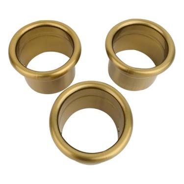 Imagem de QUEESALN Estação De Modelagem Cabelo Para Salão Beleza, Modelador Cachos, Aparelho Chapinha, Tubo, Organizador, Suporte, 3 Peças, 2 Polegadas, Aço Inoxidável, Cor Dourada