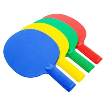 Imagem de Vaveren 4 peças de raquetes de tênis de mesa infantis, cores sortidas aleatórias, espessadas para acampamento, férias, antiderrapante, raquetes para