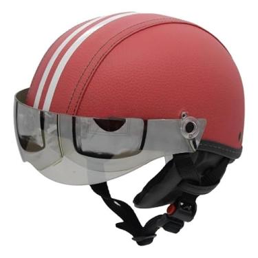 Imagem de Capacete Scooter Elétrica de Bike Skate Viseira Silver(Vermelho,PP - VESTE 53/54)