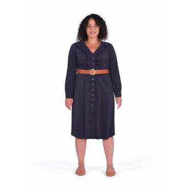 Imagem de City Chic Vestido feminino plus size - EMI, Azul marino, 25 Plus Size