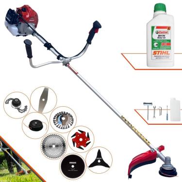 Imagem de Roçadeira Kawashima Bcj521 + 8 Opções De Cortes + Óleo Stihl