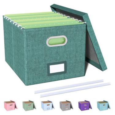 Imagem de Organizador de arquivos Oterri com tampa Forest Green Durable