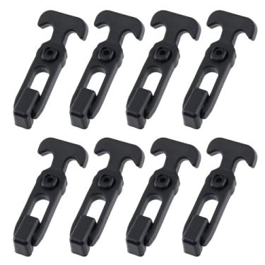 Imagem de T Tulead Travas flexíveis de borracha com alça em T 4,33" × 1,205 cm preta para ferrolho refrigerador de substituição de escotilha 8 peças para caixa de ferramentas, barco, refrigerador