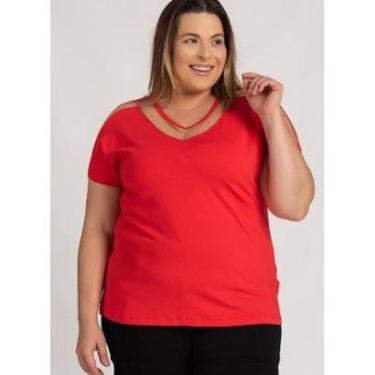 Imagem de Blusa Feminina Plus Size Visco Tule Decote Mangas - Serena-Feminino