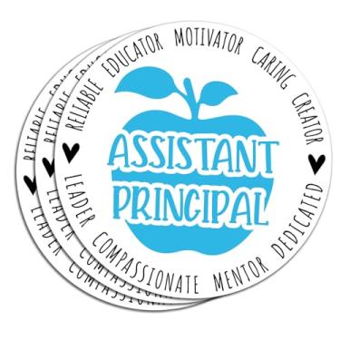 Imagem de (3 peças) Adesivo assistente principal adesivos engraçados com citação de professor adesivos de vinil à prova d'água para livros, laptops, telefone, garrafas de água, copo copo Kindle 7,6 cm