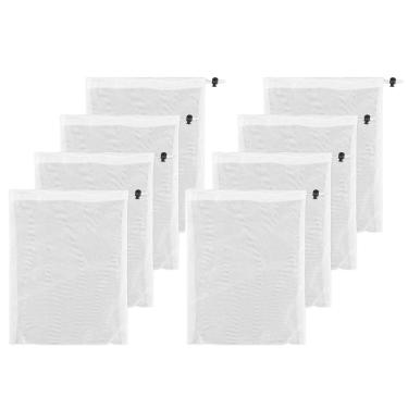 Imagem de Saco de malha de substituição para aspirador de pó de piscina com 8 peças - bolsa de malha para aspirador de pó de piscina, saco de filtro para aspirador de pó de piscina, saco de rede para aspirador