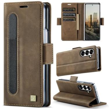 Imagem de XKchatpt Capa carteira para Samsung Galaxy Z Fold 7, capa de couro PU com [suporte de caneta], [bloqueio RFID] [suporte para 3 cartões] capa protetora à prova de choque para Samsung Galaxy Z Fold 7