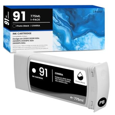 Imagem de Cartucho de tinta 91 C9465A 1 pacote 91 C9465A Foto preta de substituição para tinta HP 91 para DesignJet Z6100 Z6100 152.4 cm Z6100PS Z6100PS 106.7 cm Z6100PS 152.4 cm Impressora