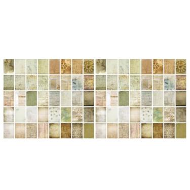 Imagem de Papel de material de scrapbook vintage decorativo diy artesanato folhas premium texturizadas para scrapbooking diário álbuns de fotos 80 folhas design retrô (Tipo 1)