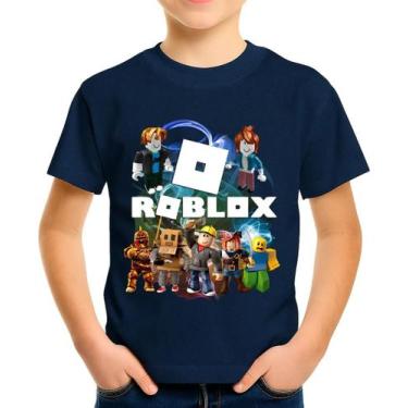 Imagem de Camiseta Camisa Infantil Juvenil Gamer Roblox MD4 - Casetal, Azul mari
