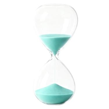 Imagem de Temporizadores de Cozinha Ampulheta Vidro Temporizador Turquesa Decorativa Relógio(12x5cm (5min))