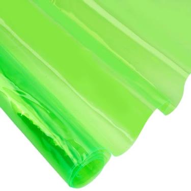 Imagem de AHANDMAKER Vinil PVC transparente 122 cm x 91 cm vinil de plástico colorido transparente fluorescente cor sólida filme à prova d'água para laços, brincos, bolsas, sacola de costura e decoração de casa