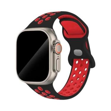 Imagem de Pulseira De Borracha Colorida Para Apple Watch Band 44mm 45mm 46mm 49m