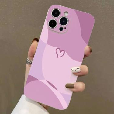 Imagem de IRTGFG Capa de silicone macia com estampa de coração colorido para iPhone 16E à prova de choque (para iPhone 16E/2)