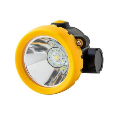 Imagem de Lanterna de cabeça LED super brilhante para mineração – Lanterna recarregável e à prova d'água para capacete, luz de mineiro subterrânea à prova de explosão