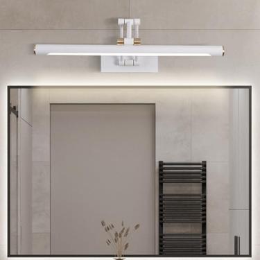 Imagem de GZZBMY Luz de Espelho LED Banheiro Moderno Arandelas de Parede 180° Rotação Lâmpadas de Espelho Iluminação de Imagem Dobrável Iluminação de Parede para Sala de Estar Penteadeira Quarto Banheiro (Luz