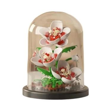 Imagem de Conjunto De Blocos De Montar 3D DIY De Rosas Eternas Em Caixa De Exibi