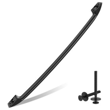 Imagem de Maçaneta de porta de forno WB15X10047 atualizada compatível com peças de fogão General Electric Ge Hotpoint, substituição de maçaneta de forno preto com parafusos 316433300