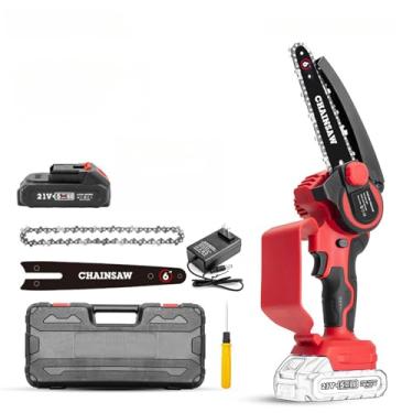Imagem de Ferramenta portátil recarregável de 21V serra elétrica mão para quebra madeira poda galhos jardim e pomar