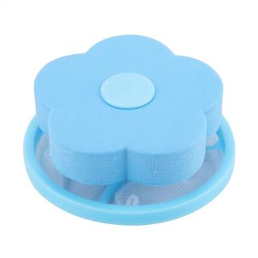 Imagem de Máquina de lavar roupa removedor de pelos em forma de flor, saco de malha, coletor de cabelo, rosa